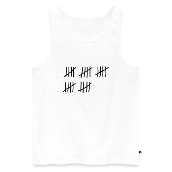 tage_zaehlen_25 - Männer Premium Bio Tank Top - Weiß - Vorne - Michal (187cm)