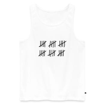 tage_zaehlen_30 - Männer Premium Bio Tank Top - Weiß - Vorne - Michal (187cm)