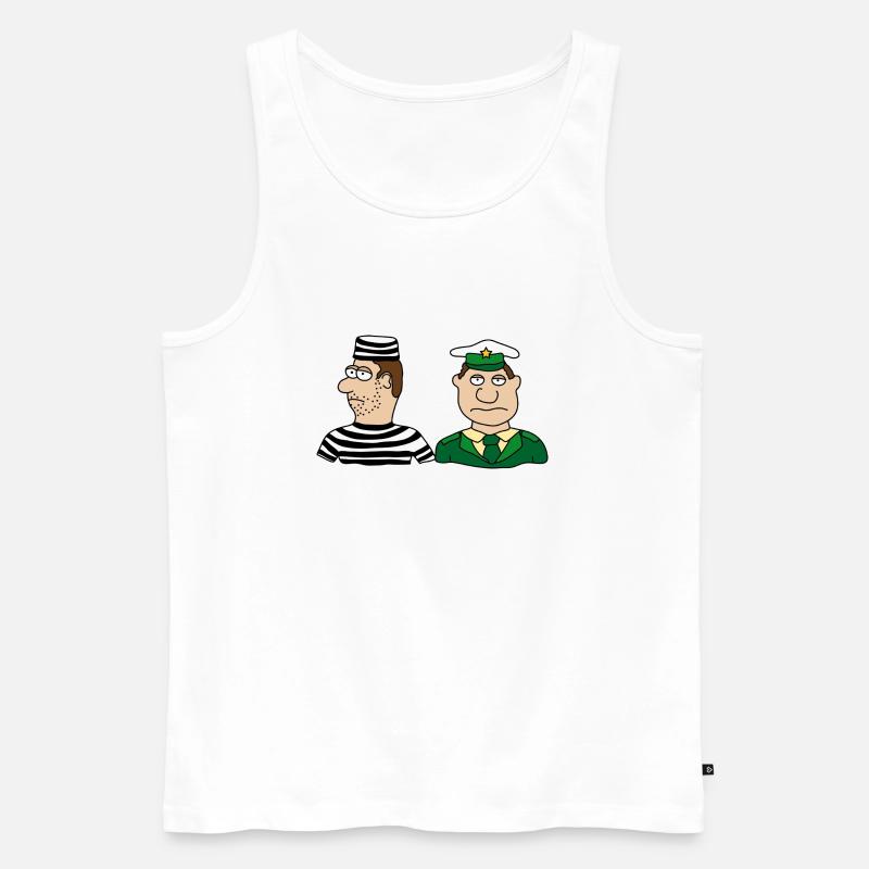 Polizei - Männer Premium Bio Tank Top - Weiß