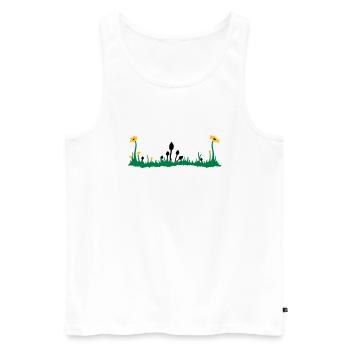magic mushroom - Men's Premium Organic Tank Top - white - Front - AI Model Male 178 light (178cm)