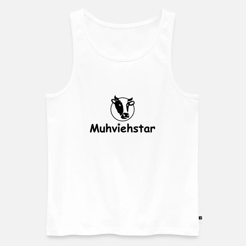 muhviehstar - Männer Premium Bio Tank Top - Weiß