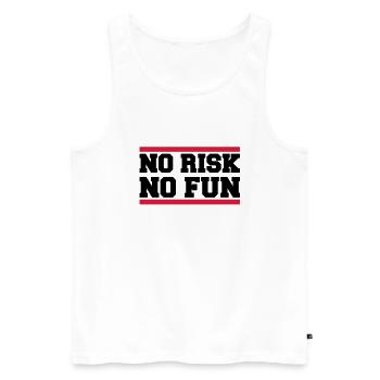 no_risk_no_fun_ay2 - Débardeur bio Premium Homme - blanc - Devant - Michal (187cm)