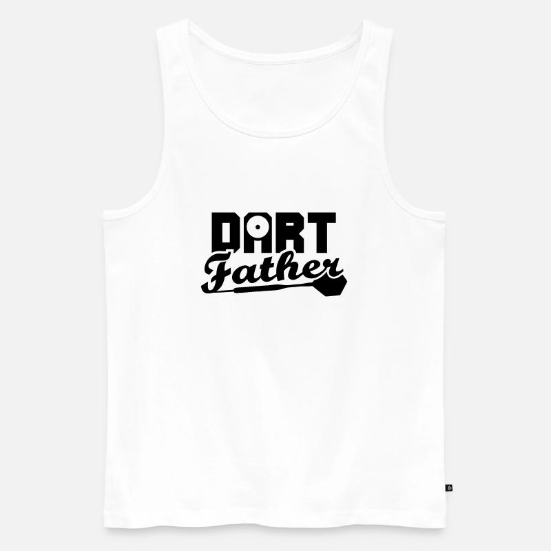 DART Father - Männer Premium Bio Tank Top - Weiß