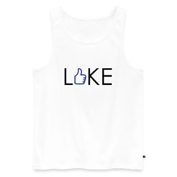 J'aime - J'aime - pouces vers le haut - Débardeur bio Premium Homme - blanc - Devant - AI Model Male 178 light (178cm)