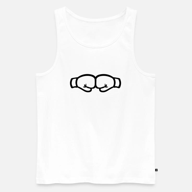 Boxen - Männer Premium Bio Tank Top - Weiß