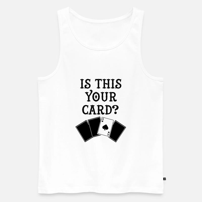 Magier mit Zaubertricks - Männer Premium Bio Tank Top - Weiß