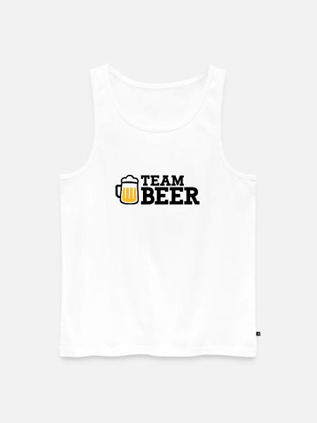Bier - Männer Premium Bio Tank Top - Weiß