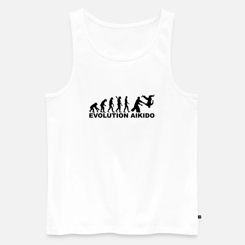 Aikido - Männer Premium Bio Tank Top - Weiß