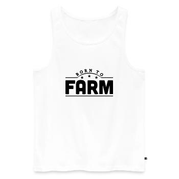 born to farm banner - Men's Premium Organic Tank Top - white - Front - Michal (187cm)