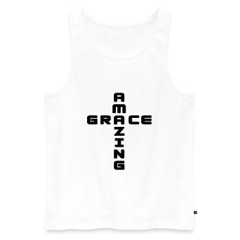 Christianity Christian Cross Jesus Bible - Men's Premium Organic Tank Top - white - Front - AI Model Male 178 light (178cm)