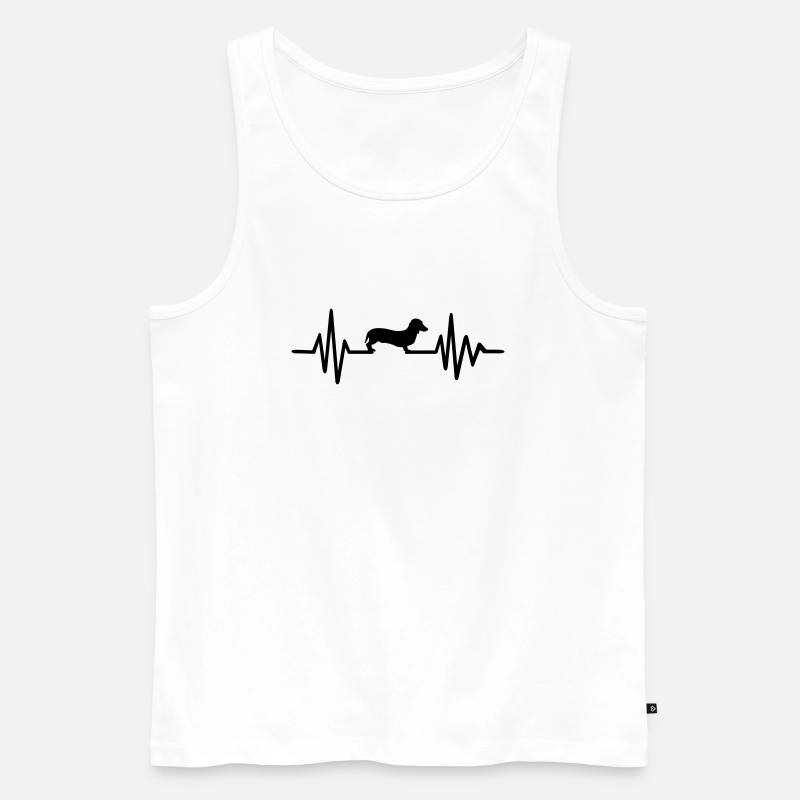 Dackel - Männer Premium Bio Tank Top - Weiß