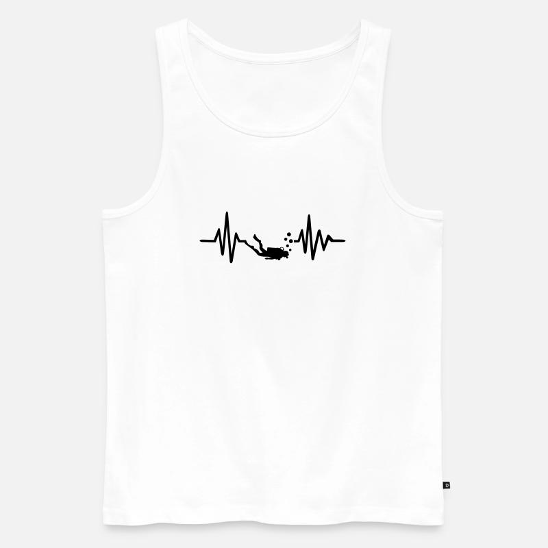 Tauchen - Männer Premium Bio Tank Top - Weiß