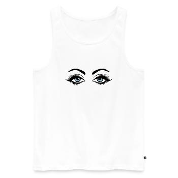 eyes design - Männer Premium Bio Tank Top - Weiß - Vorne - AI Model Male 178 light (178cm)