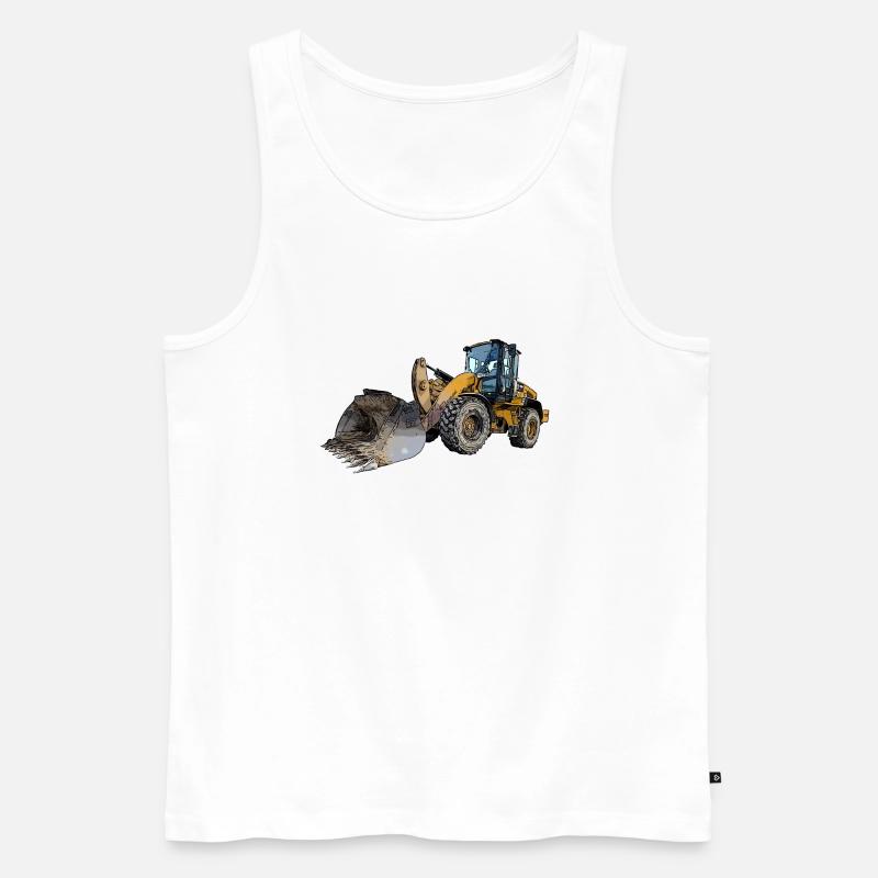 Großer Radlader einer Baustelle - Männer Premium Bio Tank Top - Weiß