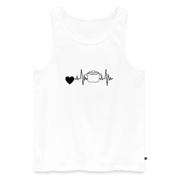 Cuisine Baker Cadeau Hobby Chef Drôle - Débardeur bio Premium Homme - blanc - Devant - Michal (187cm)