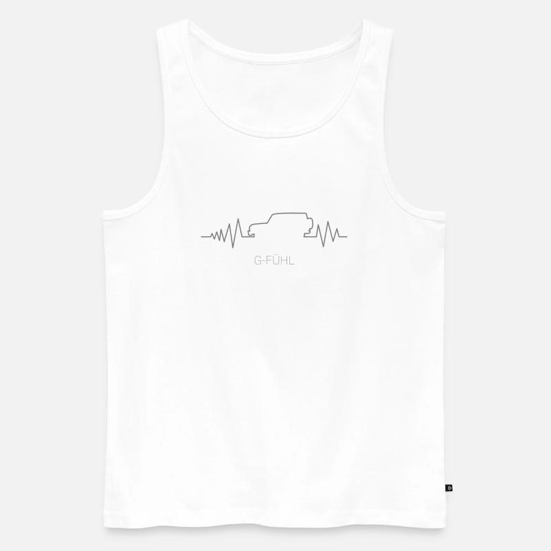 G Klasse Herzschlag - Männer Premium Bio Tank Top - Weiß