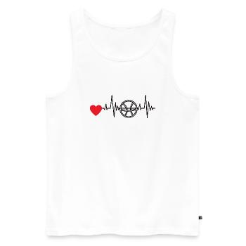 Basketball Lovers Basketball Basketball Club - Débardeur bio Premium Homme - blanc - Devant - Michal (187cm)