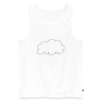Weather Cloud Clouds Rain Sky Vector 18 - Men's Premium Organic Tank Top - white - Front - AI Model Male 178 light (178cm)