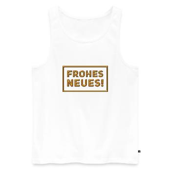 Frohes Neues Jahr 202 - Männer Premium Bio Tank Top - Weiß - Vorne - Michal (187cm)
