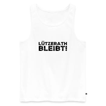 Lützerath bleibt - Männer Premium Bio Tank Top - Weiß - Vorne - Michal (187cm)