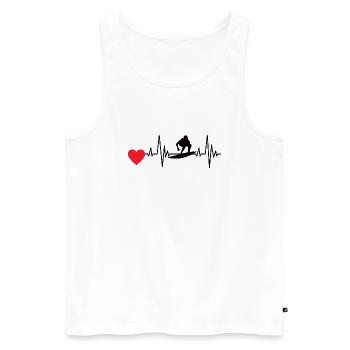 Surfer Wellenreiten Surfbrett surfen Surferin - Männer Premium Bio Tank Top - Weiß - Vorne - AI Model Male 178 light (178cm)