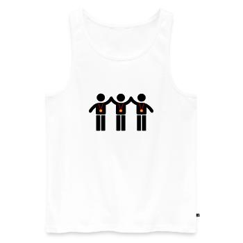Gewinner Team - Männer Premium Bio Tank Top - Weiß - Vorne - AI Model Male 178 light (178cm)