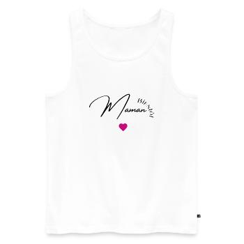 Bientôt maman - Débardeur bio Premium Homme - blanc - Devant - Michal (187cm)