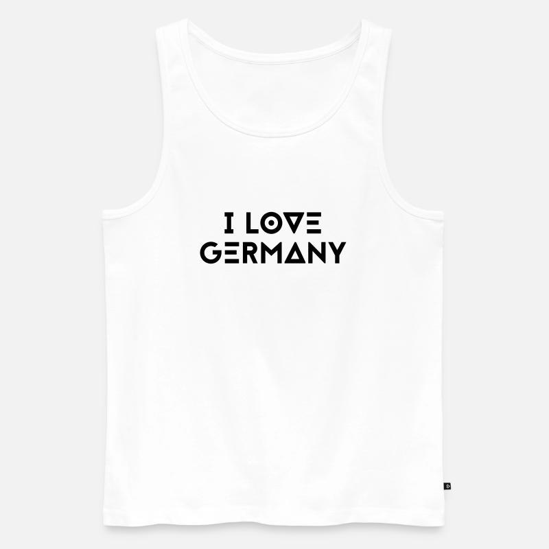 I LOVE GERMANY - Männer Premium Bio Tank Top - Weiß