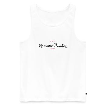 T-shirt EVJF "Mamans Chaudes" - Débardeur bio Premium Homme - blanc - Devant - Michal (187cm)