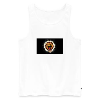 Design Lion - Débardeur bio Premium Homme - blanc - Devant - Michal (187cm)