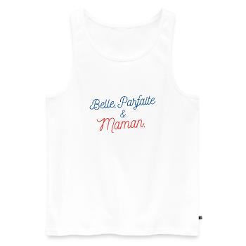 Belle parfait et maman - Débardeur bio Premium Homme - blanc - Devant - Michal (187cm)