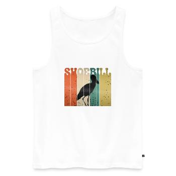 Schuhschnabel Vogel Ornithologe Wald I Geschenk - Männer Premium Bio Tank Top - Weiß - Vorne - Michal (187cm)