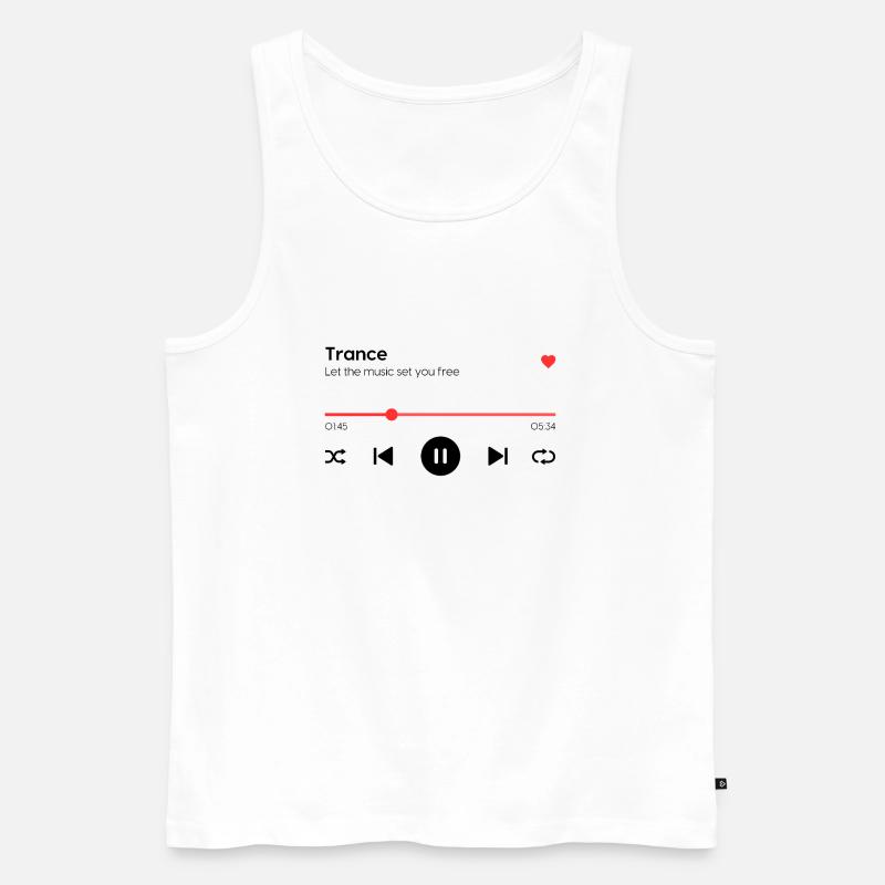 Trance - Männer Premium Bio Tank Top - Weiß