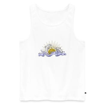 Delphine - Männer Premium Bio Tank Top - Weiß - Vorne - Michal (187cm)