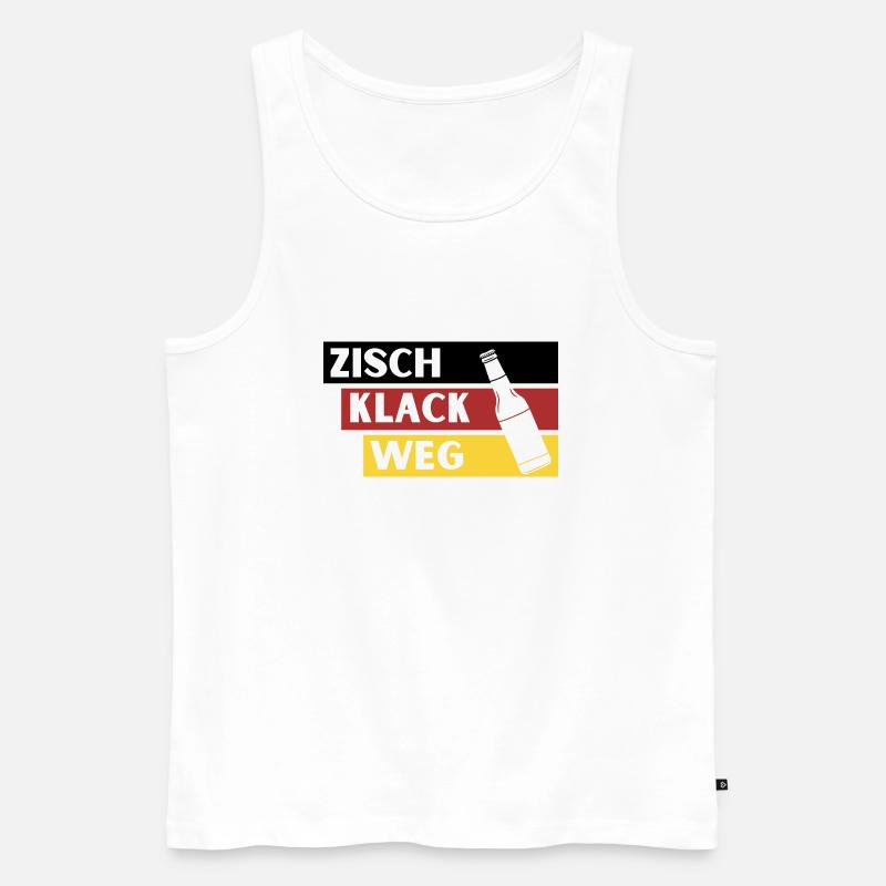 Zisch Klack Weg - Männer Premium Bio Tank Top - Weiß