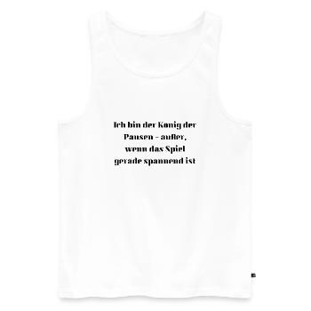 Typisch-Gamer - Männer Premium Bio Tank Top - Weiß - Vorne - Michal (187cm)