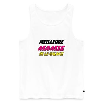 BESTE OMA DER GALAXIE - Männer Premium Bio Tank Top - Weiß - Vorne - Michal (187cm)