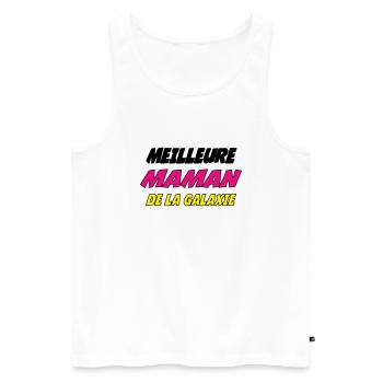 DIE BESTE MUTTER DER GALAXIE - Männer Premium Bio Tank Top - Weiß - Vorne - AI Model Male 178 light (178cm)
