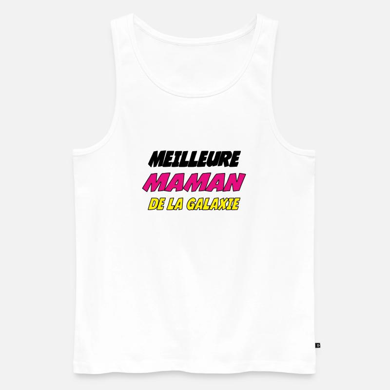 DIE BESTE MUTTER DER GALAXIE - Männer Premium Bio Tank Top - Weiß