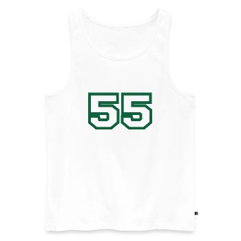 Nummer 55 green sport - Männer Premium Bio Tank Top - Weiß - Vorne - Michal (187cm)