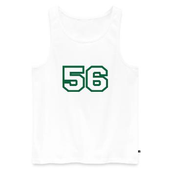 Number 56 green sport - Men's Premium Organic Tank Top - white - Front - Michal (187cm)