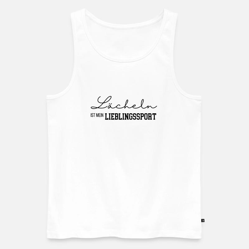 Lustiger Spruch - Männer Premium Bio Tank Top - Weiß