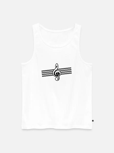 clef icon music - Men's Premium Organic Tank Top - white
