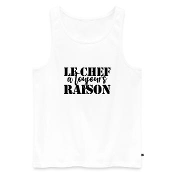 Chef is always right - Men's Premium Organic Tank Top - white - Front - AI Model Male 178 light (178cm)