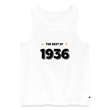 Best of 1936 - Men's Premium Organic Tank Top - white - Front - AI Model Male 178 light (178cm)