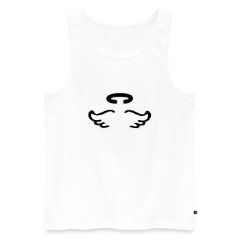 Engel Symbol - Männer Premium Bio Tank Top - Weiß - Vorne - Michal (187cm)