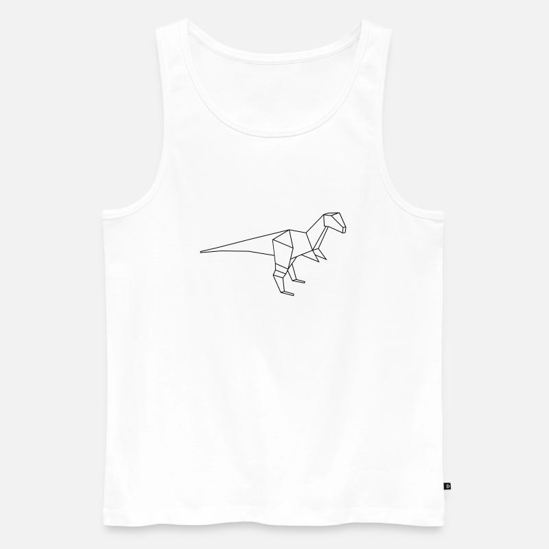dino 1c - Männer Premium Bio Tank Top - Weiß