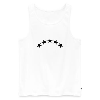 étoiles spéciales - Débardeur bio Premium Homme - blanc - Devant - AI Model Male 178 light (178cm)