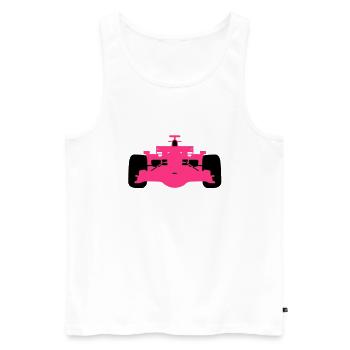 F1 # 4 - Männer Premium Bio Tank Top - Weiß - Vorne - AI Model Male 178 light (178cm)