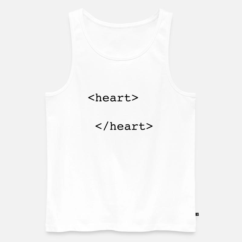 html heart - Männer Premium Bio Tank Top - Weiß